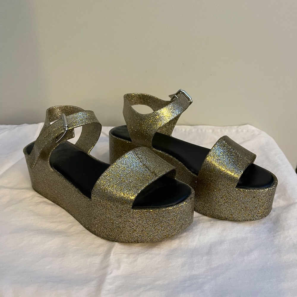 Melissa Mar platform sandals in GOLD